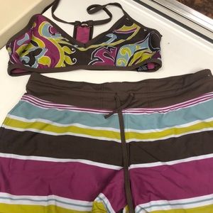 Athleta Swim top and shorts SZ small